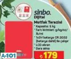 SİNBO DİJİTAL MUTFAK TERAZİSİ